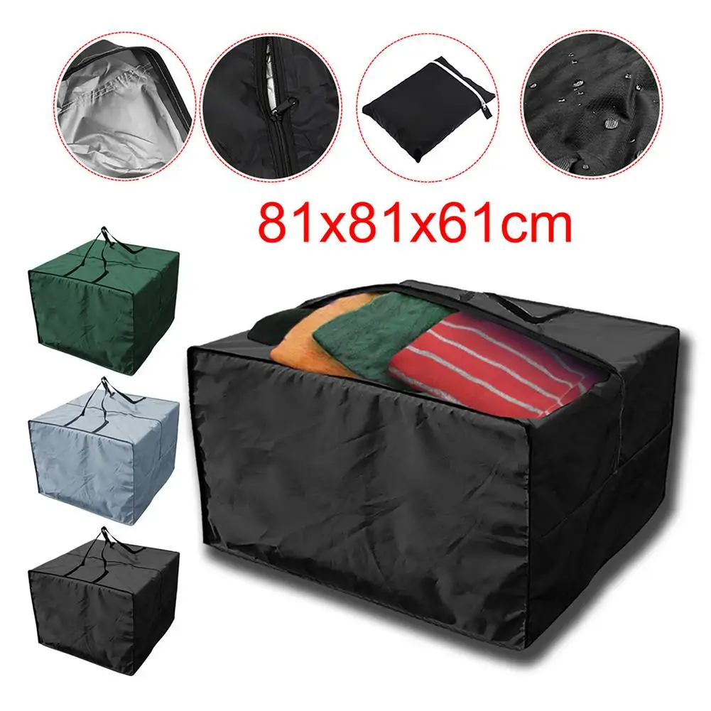 

Home Large Capacity Storage Bag Square Furniture Cushion Waterproof Pouch 81X81X61cm With Handle Oxford Cloth Storage Bag