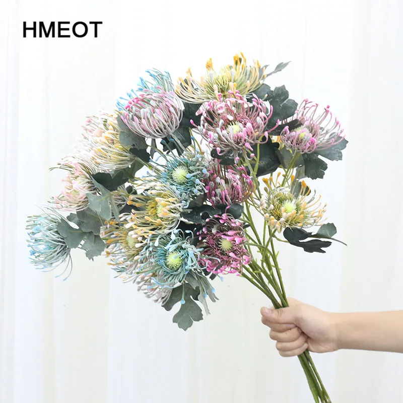 Высокое качество 3 головки игольчатая подушка цветок Имитация краба фейерверк