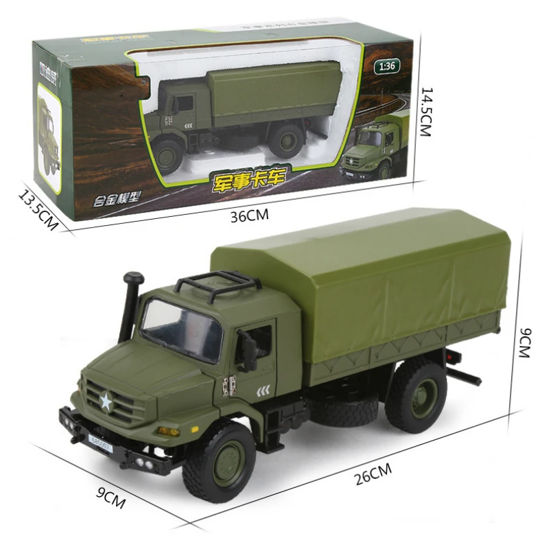Модель игрушечного автомобиля из сплава для детей военные грузовики