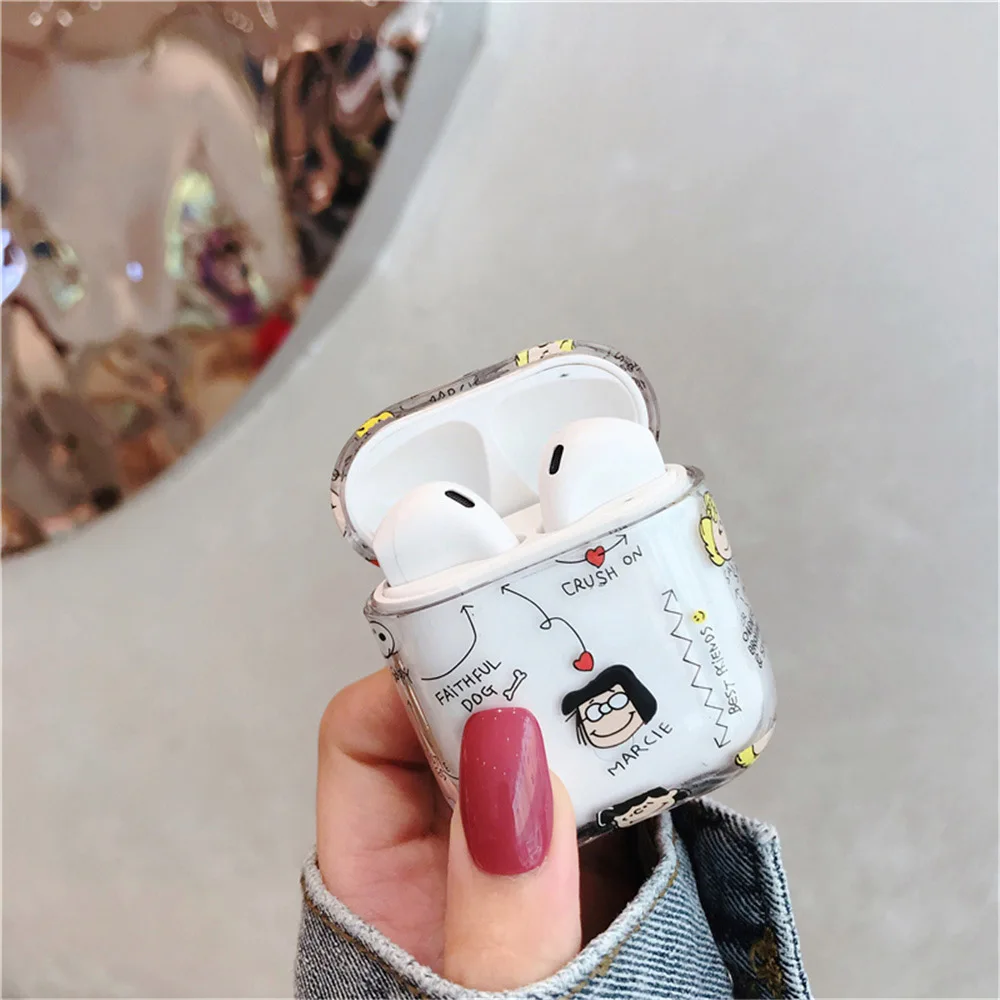 Q UNCLE Прозрачный Жесткий ПК чехлы для наушников для Apple Airpods Bluetooth беспроводной 2 поколения оболочки любовь сердце гарнитура коробка крышка