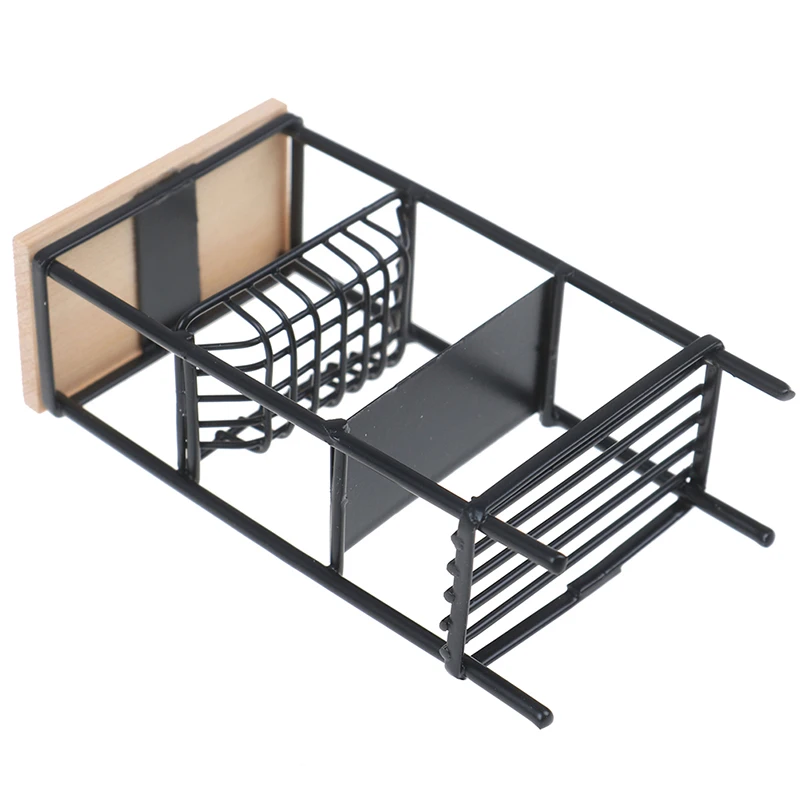 Аксессуары для кукольного домика 1:12 мини черный кухонный боковой шкаф