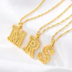 Нержавеющая сталь капитал в форме буквы ожерелья для женщин Золотой A-Z Алфавит ожерелье День рождения подарок ювелирных изделий Bijoux Femme (украшения своими руками)