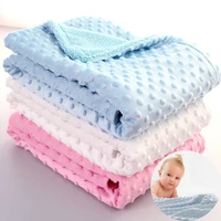 cotton baby blanket swaddling newborn thermal soft fleece blanket baby sleeping swaddling kids cartoon solid bedding accessories