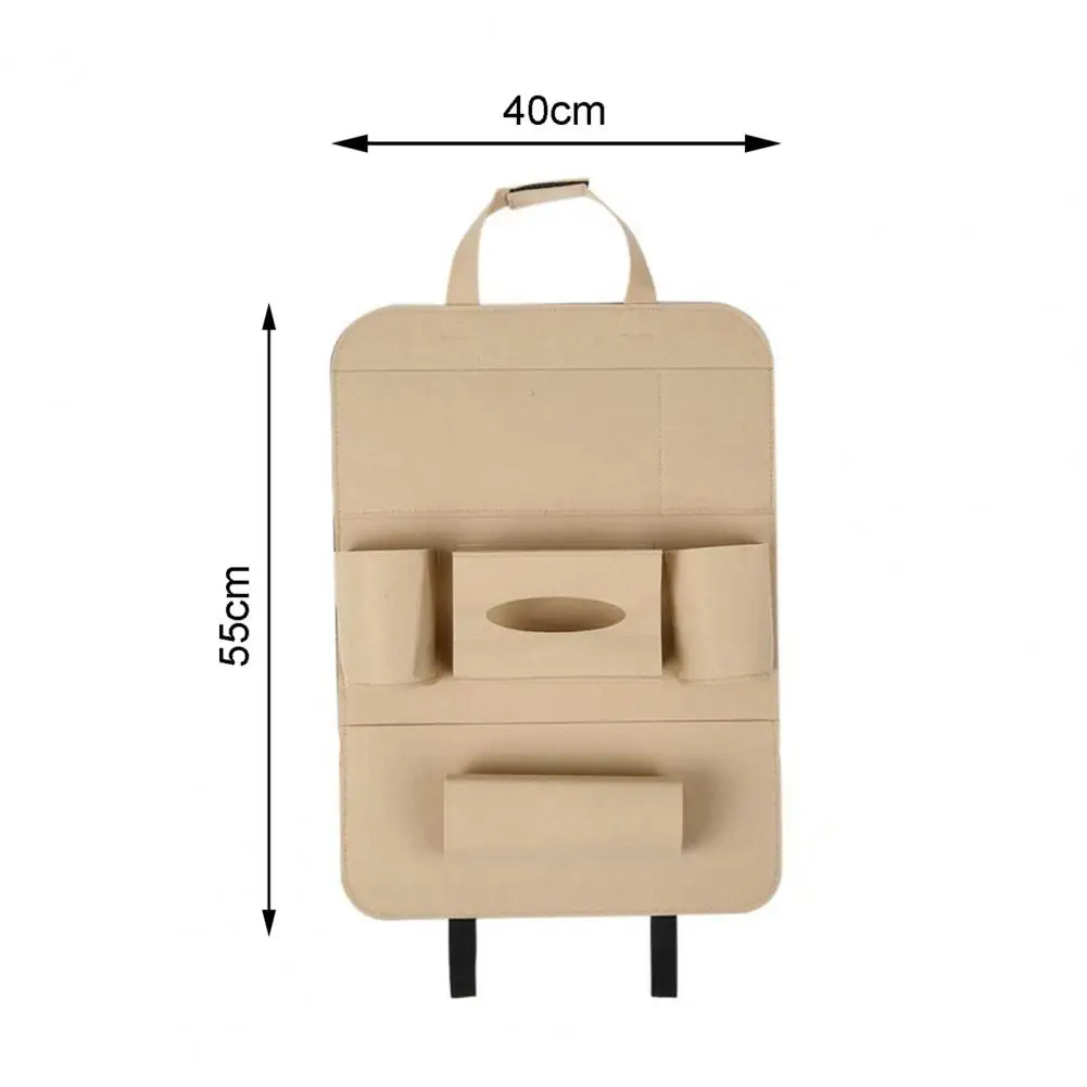 

80% Hot Sales Car Seat Back Hanging Organizer Felt Storage Bag Useful Pockets for Automobiles