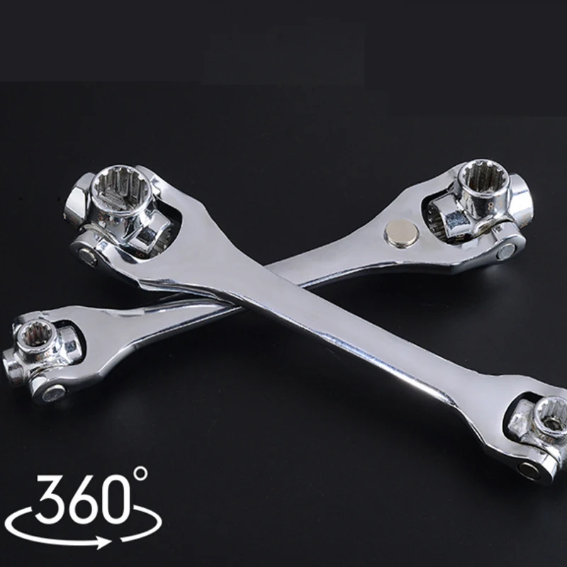 Бытовой ключ 12-19 мм 8 в 1 торцевой гаечный многофункциональный инструмент ручные