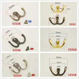 5 шт.лот 53 мм Бронзовый настенный крючок в винтажном стиле вешалки для хранения Органайзер настенный крючок