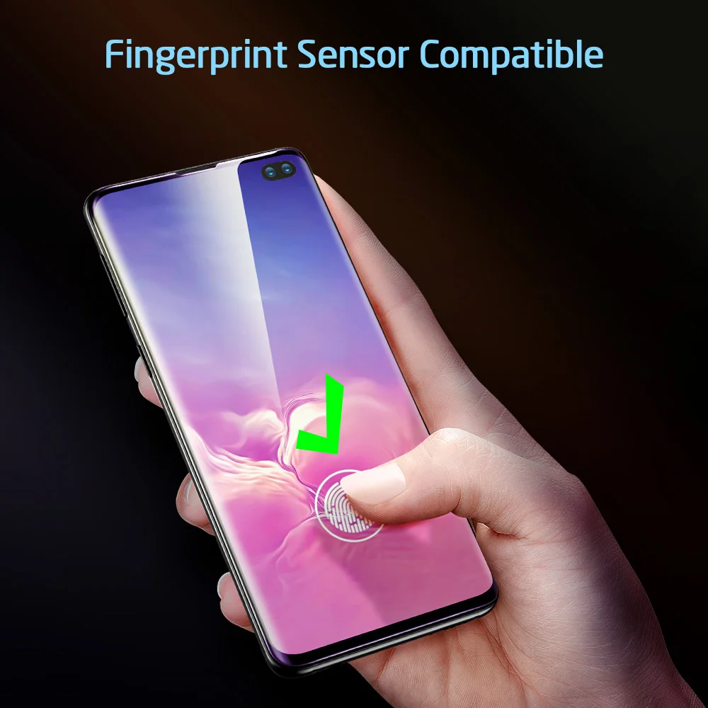 Защитное стекло ESR для Samsung S10 Plus закаленное 3D 9H с полным покрытием Защита экрана