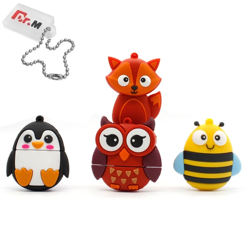 Мультяшный USB флеш-накопитель, 64 ГБ, флешка в виде животных, персональный флеш-накопитель на 32 ГБ, 4 ГБ, 8 ГБ, 16 ГБ, карта памяти, флэш-диск, подарок для детей