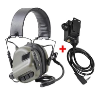 earmor military tactical headset m32 mod3 ptt adapter one set for shooting noise canceling headphones aviation communication