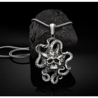 vintage male necklaceoctopus sea monster pendants and necklaces cthulhu mythical stainless steel jewelry mens chain accessories