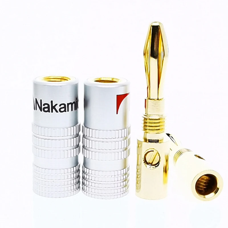 12 шт. 24k 4 мм позолоченный Аудио Динамик Nakamichi банановые штекерные