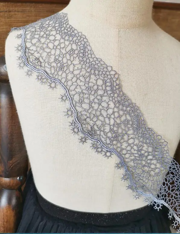 Кружевная аппликация из полиэстера для одежды домашнего текстиля ширина 7 см 3