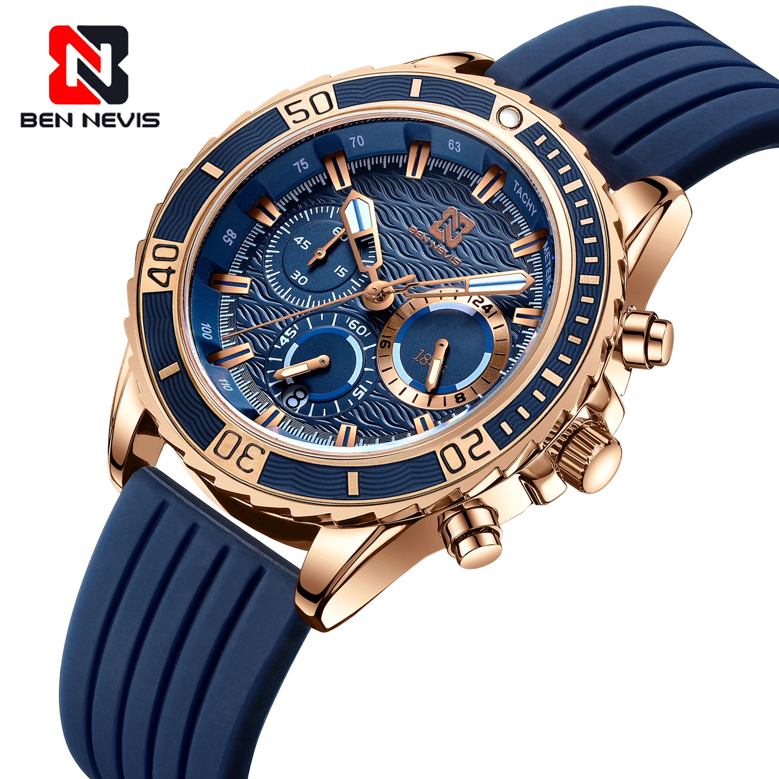 Модные часы Chrono роскошный циферблат кварцевый механизм повседневные военные