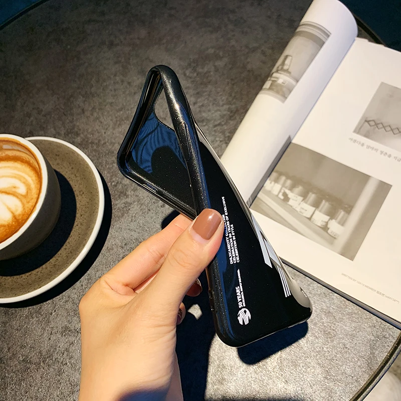 Luxury World Brand line logo Back cover protection Case For iPhone 6 6s 7 8 Plus 11 Pro X XS Max XR soft IMD Phone Cover |