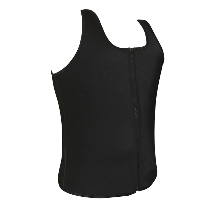 Мужской неопреновый жилет на молнии для коррекции фигуры сауны похудения талии и