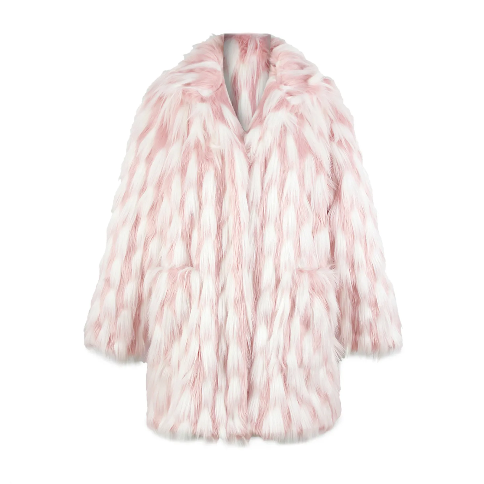 Женское пушистое открытое пальто зимний удобный Кардиган с искусственным мехом