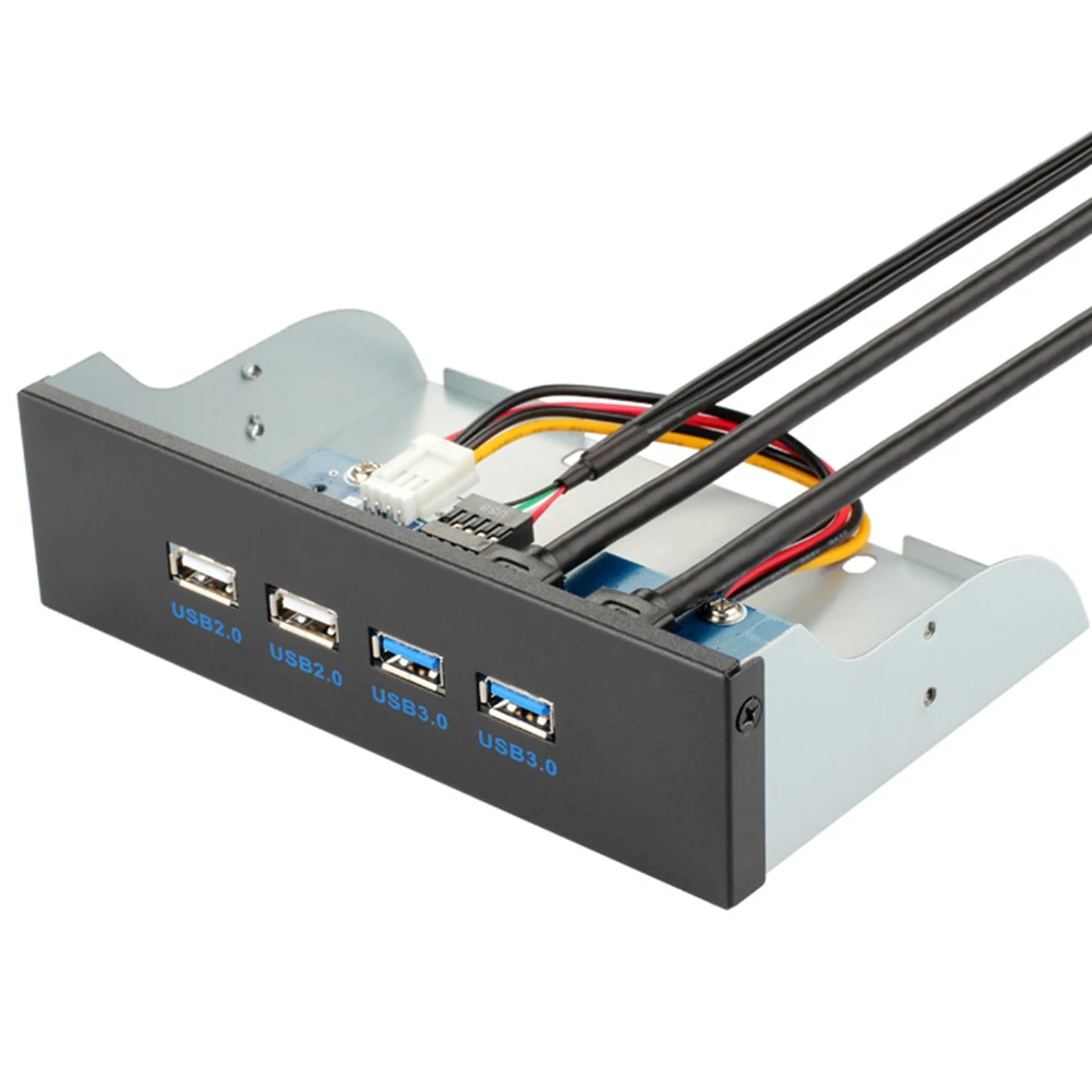 6 портов Передняя панель двойной USB 3 0 2 5 мм аудио концентратор HD металлический