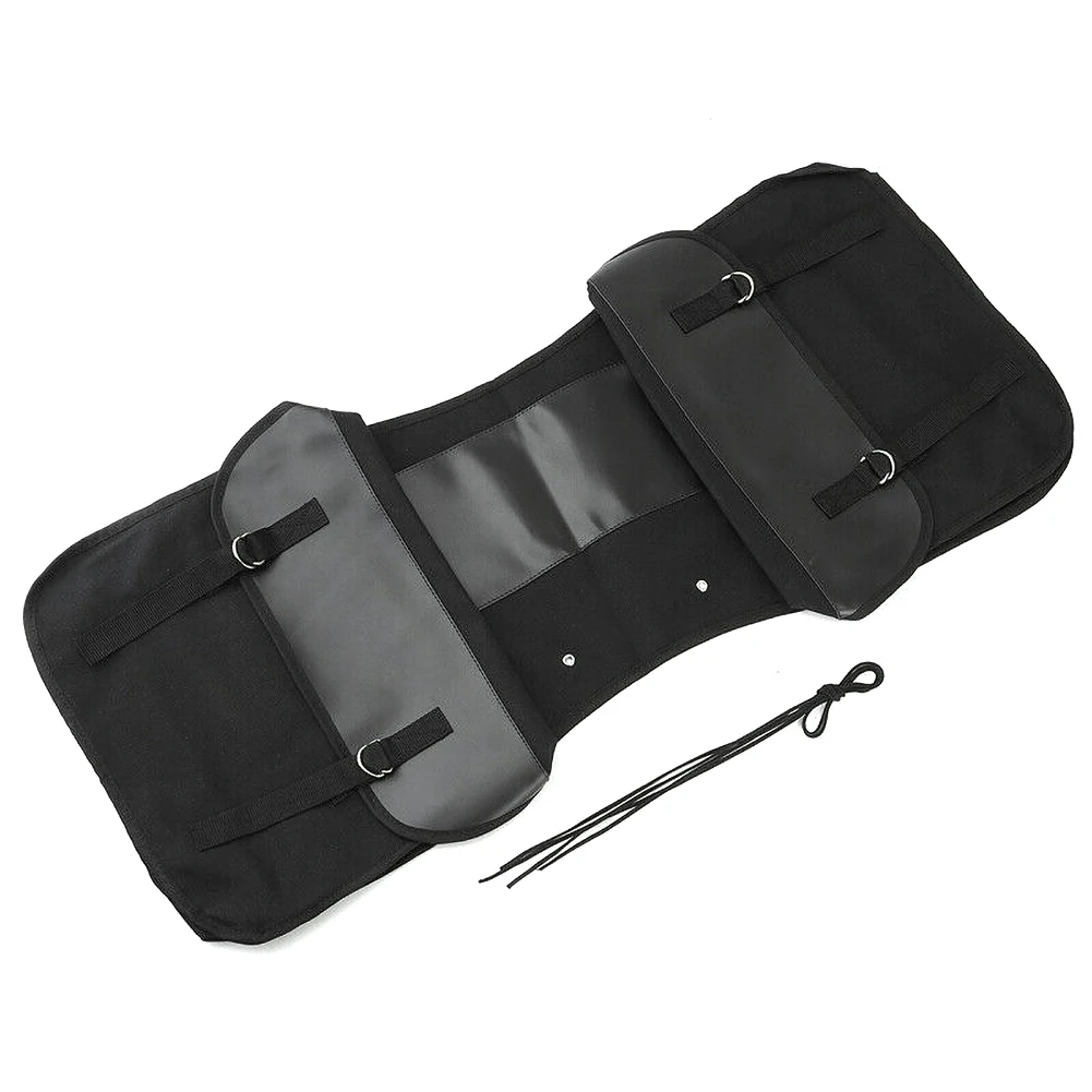 Мотоцикл Touring седельная сумка черный холст водонепроницаемый ящик |