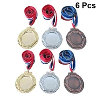 3pcs creative award medals universal metal medals with lanyard for sports academics competition gold silver and bronze