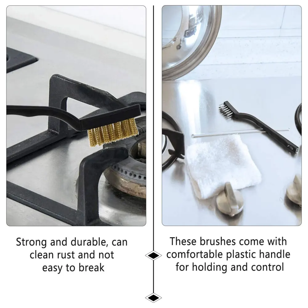 

2 Sets/6pcs Scratch Brushes Wire Brushes for Cleaning Welding Slag Rust and Dust