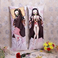 japanese anime demon slayer kamado nezuko pillow dakimakura kimetsu no yaiba costume body throw cushion double sided print gifts