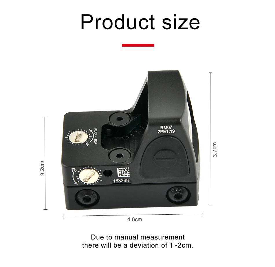 Охотничья винтовка мини RMR Reflex Red Dot прицел коллиматор Глок охотничьи прицелы охотничий пистолет подходит 20 мм Pictinny Rai