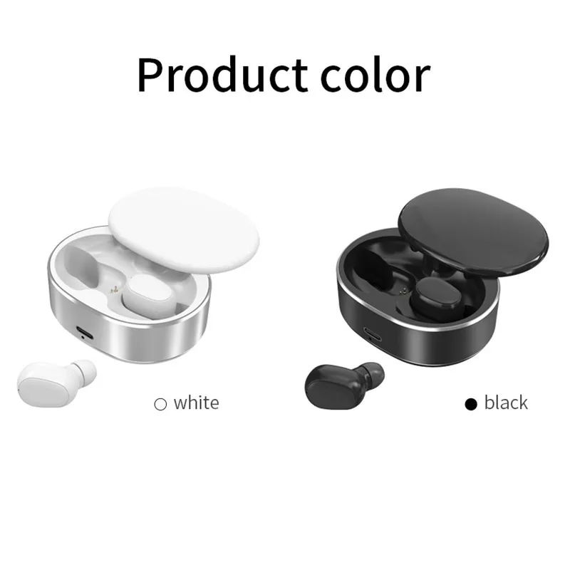 

TWS Bluetooth Headset Mini Wireless 5.0 Sports Stereo Smart Touch Headphone Private Mode Sliding Cover Binaural Separated Design