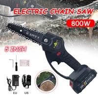 5 inch cordless electric saw with thermostat chainsaw with battery logging wood cutting power tools for outdoor branches fire