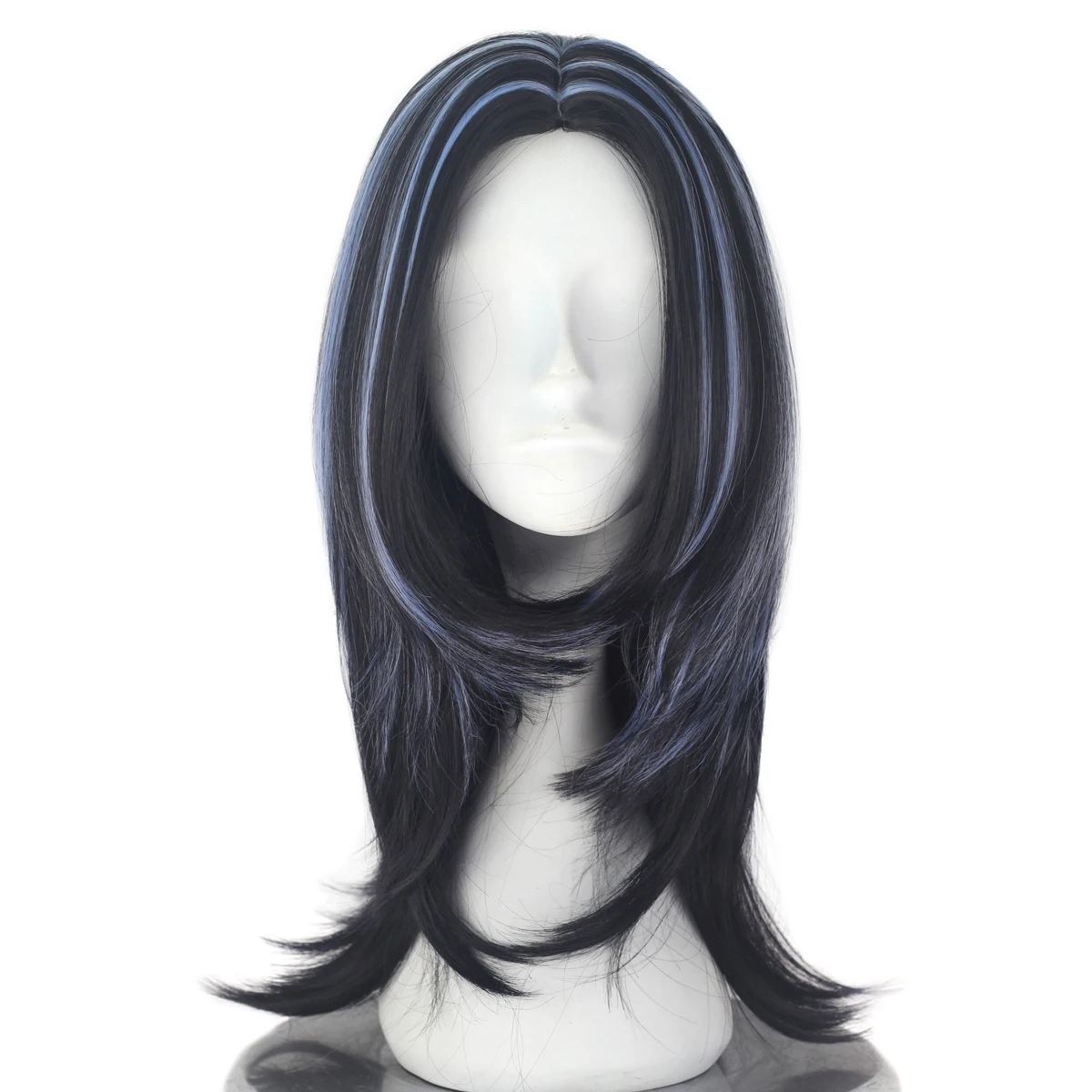 

Movie Guardians Of The Galaxy Mantis Cosplay Wigs Women Black Blue Mix Costume Synthetic Role Play Hair