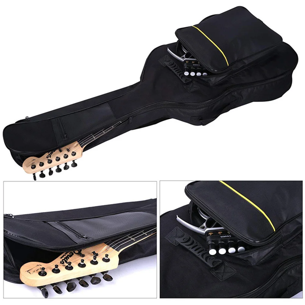 

Zipper Carry Pockets Travel Reinforced Full Size Guitar Bag Case Waterproof Oxford Cloth Cover Soft Interior Padded Protective