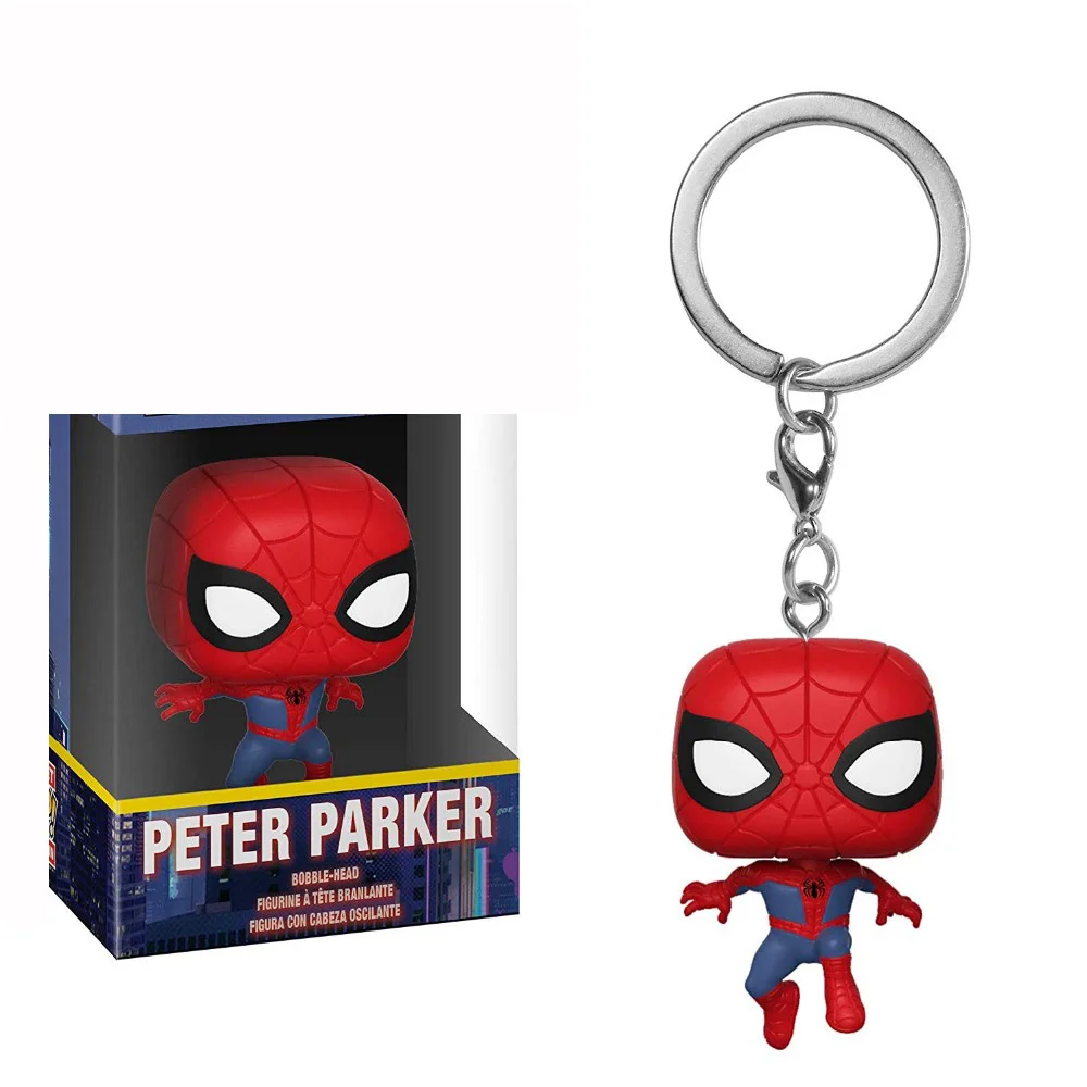 Карманный Брелок Человек-паук фигурка человека-паука Питер Паркер игрушки для