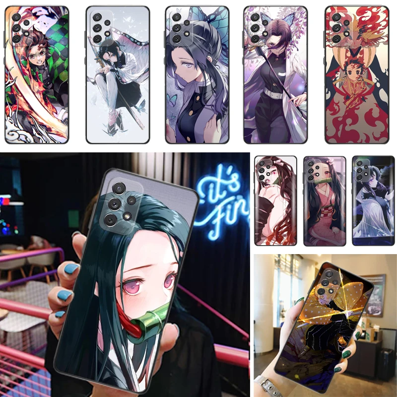 

Demon Slayer Kimetsu No Yaiba Kamado Nezuko Kamado Tanjirou Agatsuma Zenitsu Phone Case For Samsung Galaxy A52 4G 5G A72 Coque