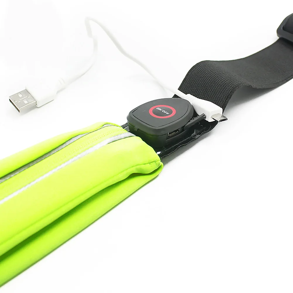 

Night Running USB Pouch Shine Waist Bag Exercise Pockets Casual Waterproof Unisex Led