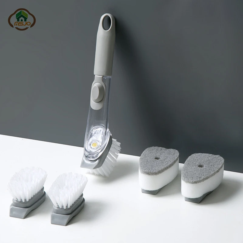 Губка диспенсер для жидкости 2 в 1|Чистящие щетки| |