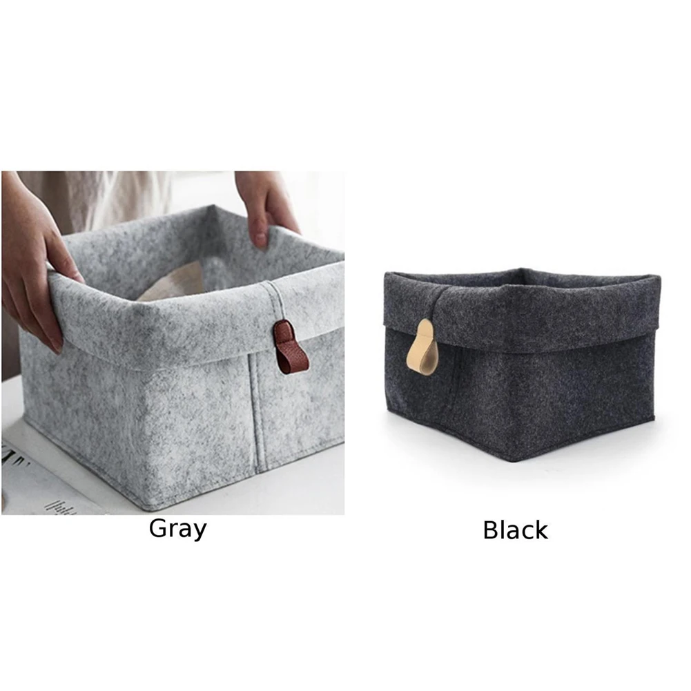 

Toy Organizer Decorative Solid Nordic Style Storage Basket Foldable Multifunctional Space Saving Soft Standing Rectangular Felt