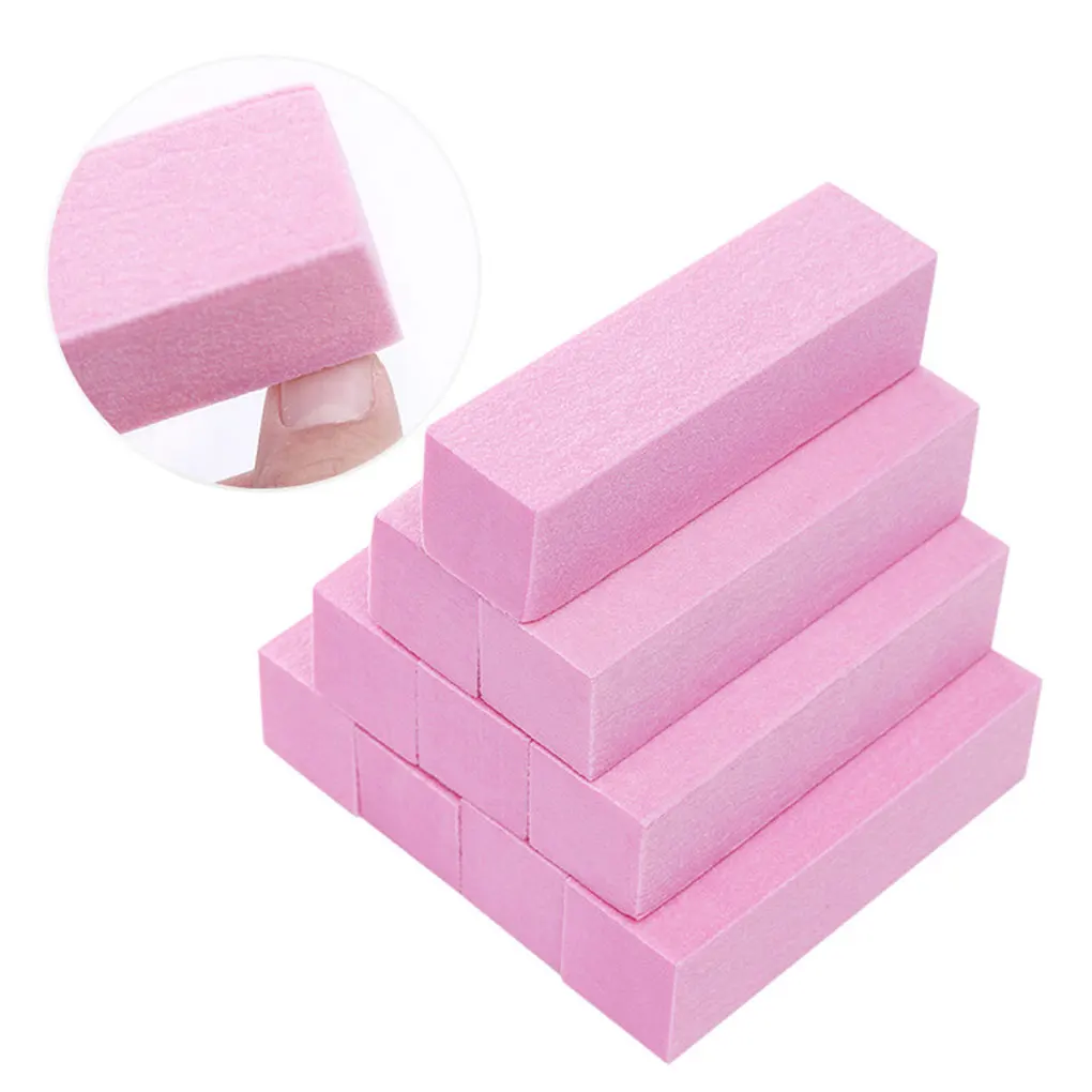

10PCS/Set Four-Faced Abrasive Grit Sponge Nail Buffers Block Grinding Polishing Manicure Nail Art Tools