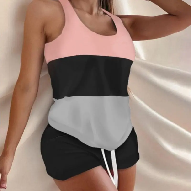 

2021 Pyjamas Women Camisole Sleep Wear Women Pajamas Heart Print Nightgown Ruffled Flounce Shorts Lingerie Set Home Clothes