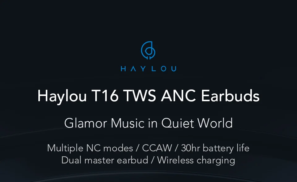 

New product Haylou T16 HD call four-microphone Bluetooth CCAW voice coil hybrid -35dB active noise canceling wireless headset