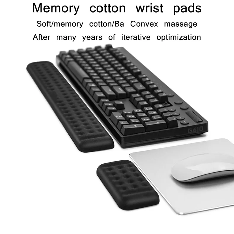 

Keyboard Wrist Rest Support Cushion Pad, Comfortable Memory Foam Padded Ergonomic Wrist Pillow For Office Gaming Keyboards
