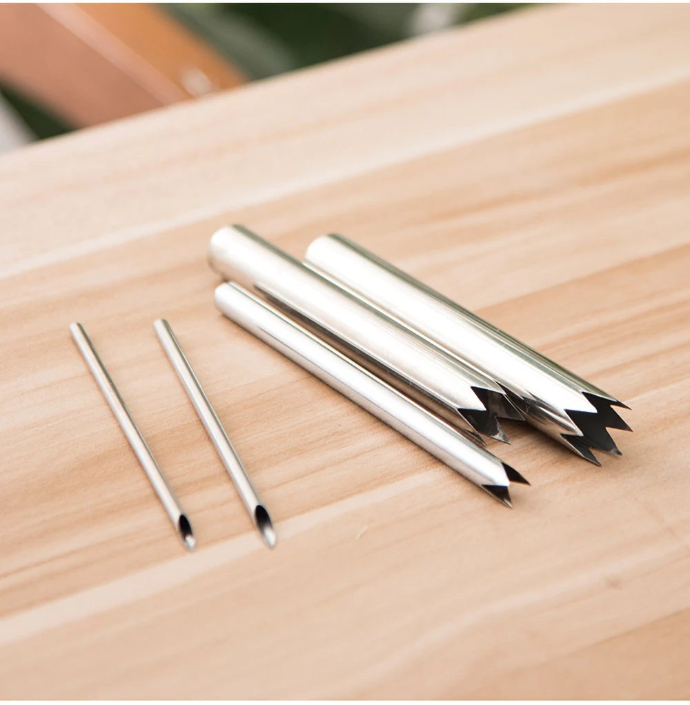 

Инструменты для керамики, Пробивка из нержавеющей стали, набор из 5 предметов с зубчатой круговой Пробивной инструмент, нижнее сверление, ча...