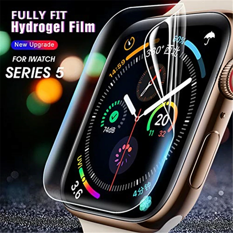 Гидрогелевая защитная пленка 9D для Iwatch Apple Watch Series 2 3 4 5 40 42 44 мм полное покрытие без