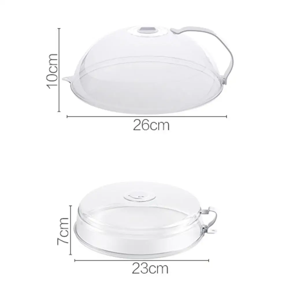 

1pc Plastic Food Cover Table Food Splatter Guard Protector Food Dish Cover Microwave Hover Anti-Sputtering Cover Kitchen Tools
