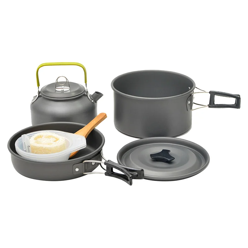 

Чайник для воды, кастрюля, Горшок Для Путешествий, Походов, пикника, фотооборудование, набор посуды для кемпинга на открытом воздухе, алюмин...