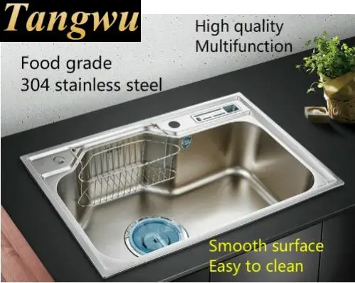 Бесплатная доставка Бытовая кухонная раковина большая vogue прочная 0 8 мм пищевая