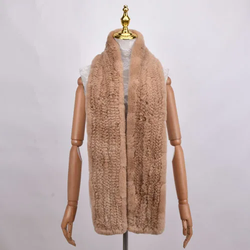 Длинные 170 см натуральным лисьим мехом шарф Для мужчин wo из меха кролика Рекс