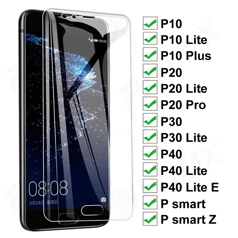 11D Full Protective Glass For Huawei P10 Plus P20 Pro P30 P40 Lite E Tempered Glass Film Huawei P smart Z 2019 Screen Protector