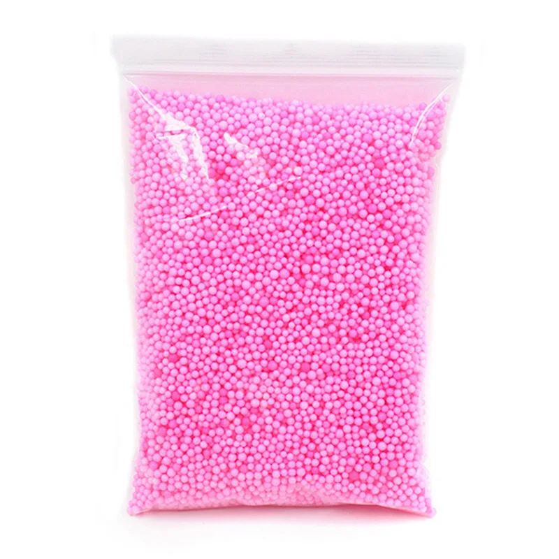 pink Красочные пенопластовые шарики слизи крошечные снежные шары наполнитель дополнение для снега слизи грязи частицы аксессуары Пена слизи шарики поставщик - Цвет: pink