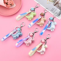 jewelry japan animal cartoon keychain cute acrylic dinosaur pendant key ring accessories gifts