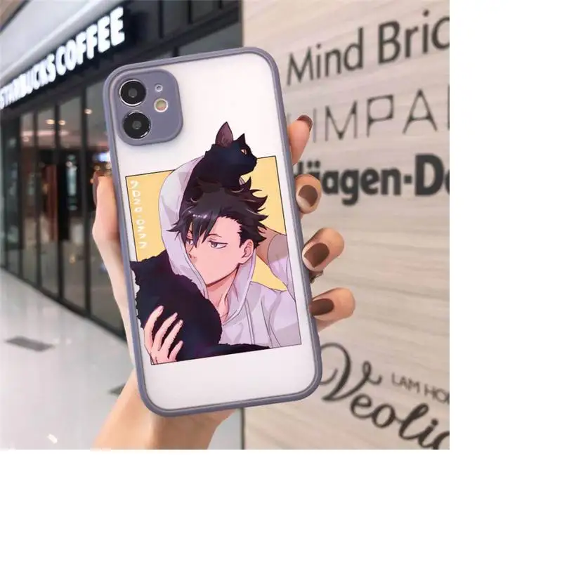 

Haikyuu volleyball boy Kuroo Tetsurou Phone Case For iPhone 12 11 Mini Pro XR XS Max 7 8 Plus X Matte transparent