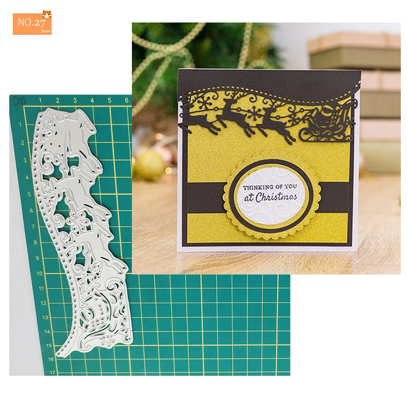 2021 Новое поступление Рождественский олень кружевные металлические Вырубные